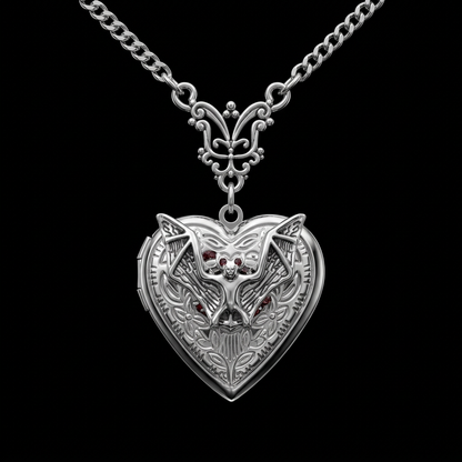 Silver Heart Locket Necklace