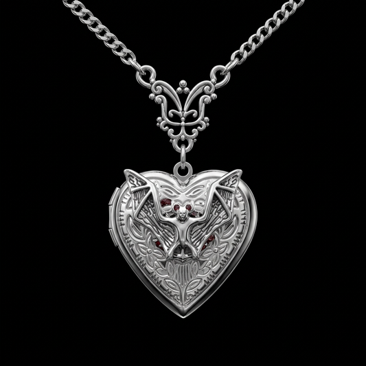 Silver Heart Locket Necklace