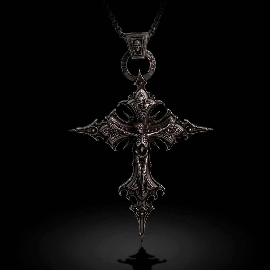 Gothic Cross Pendant Necklace