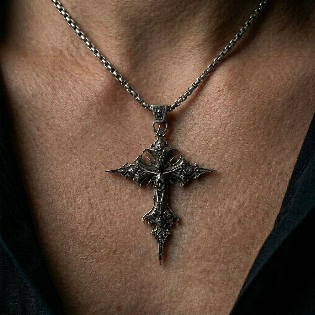 Gothic Cross Pendant Necklace
